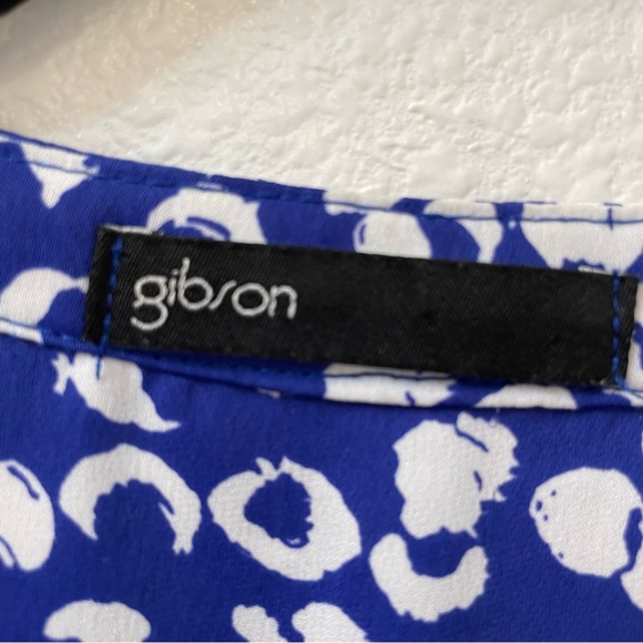 Gibson floral blouse blue small - Picture 2 of 4
